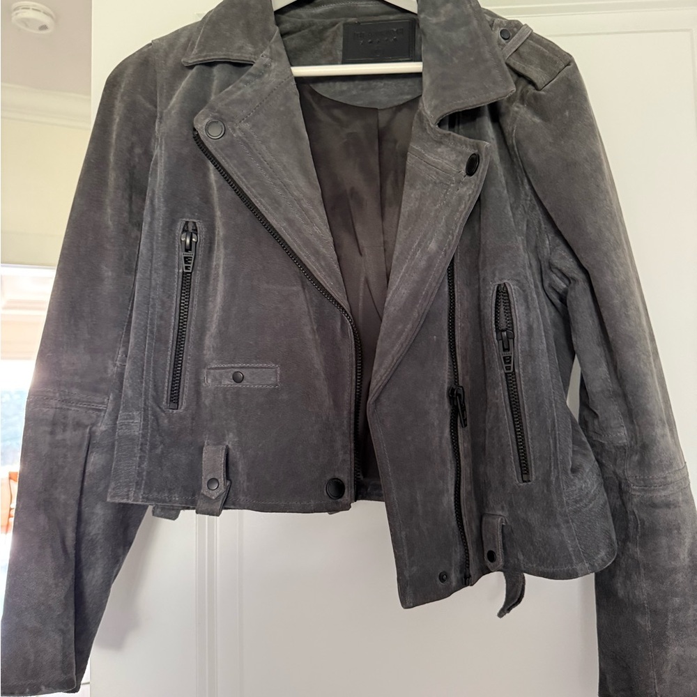 Blank NYC Charcoal Leather Jacket